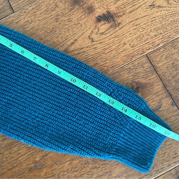 Topshop Teal Knit Sweater with Button Accents - Picture 12 of 14